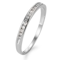 Memory ring 750/18K krt witgoud Diamant wit, 0.10 ct, 16 Steen, w-si-564566