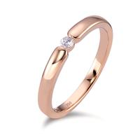 Solitaire ring 750/18 krt roségoud Diamant wit, 0.06 ct, [Brillant], w-si-565946