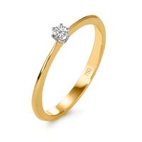 Solitaire ring 750/18 krt geel goud, 750/18K krt witgoud Diamant 0.07 ct, w-si-570862