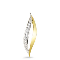 Hanger 750/18 krt geel goud, 750/18K krt witgoud Diamant wit, 0.06 ct, 12 Steen, [Brillant], w-si-583581