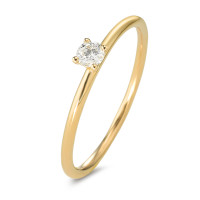 Solitaire ring 750/18 krt geel goud Diamant 0.10 ct, w-si-584218