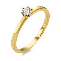 Solitaire ring 750/18 krt geel goud Diamant 0.15 ct, w-si-597353