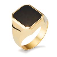 Ring 375/9 krt geel goud Onyx-598880