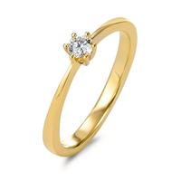 Solitaire ring 750/18 krt geel goud Diamant 0.15 ct, w-si-600714
