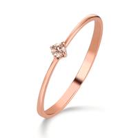 Solitaire ring 750/18 krt rood goud Diamant 0.05 ct, w-si-605625