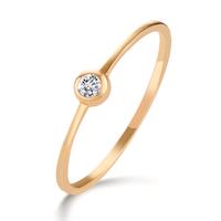 Solitaire ring 750/18 krt geel goud Diamant 0.05 ct, w-si-605636