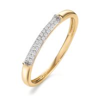 Memory ring 750/18 krt geel goud Diamant 0.04 ct, 25 Steen, w-si-605652