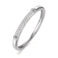 Memory ring 750/18K krt witgoud Diamant 0.04 ct, 25 Steen, w-si-605653
