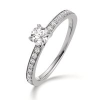 Solitaire ring 950 Platina Diamant 0.50 ct, 19 Steen, w-si-606745
